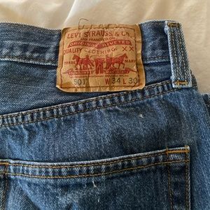 501 Button Fly Straight Jeans